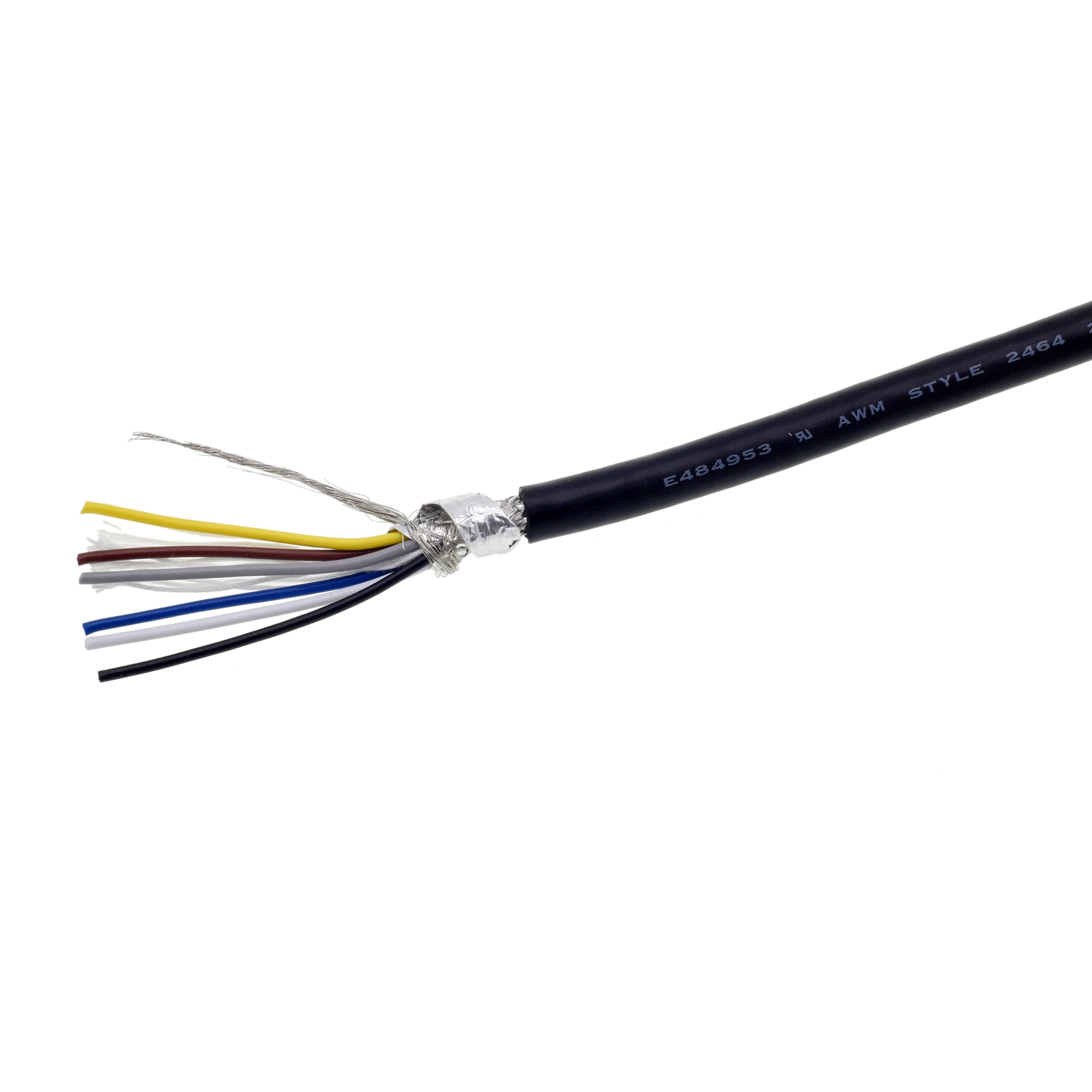 UL2464 80℃ 300V PVC Power Cable AL Braided Copper Shielded 