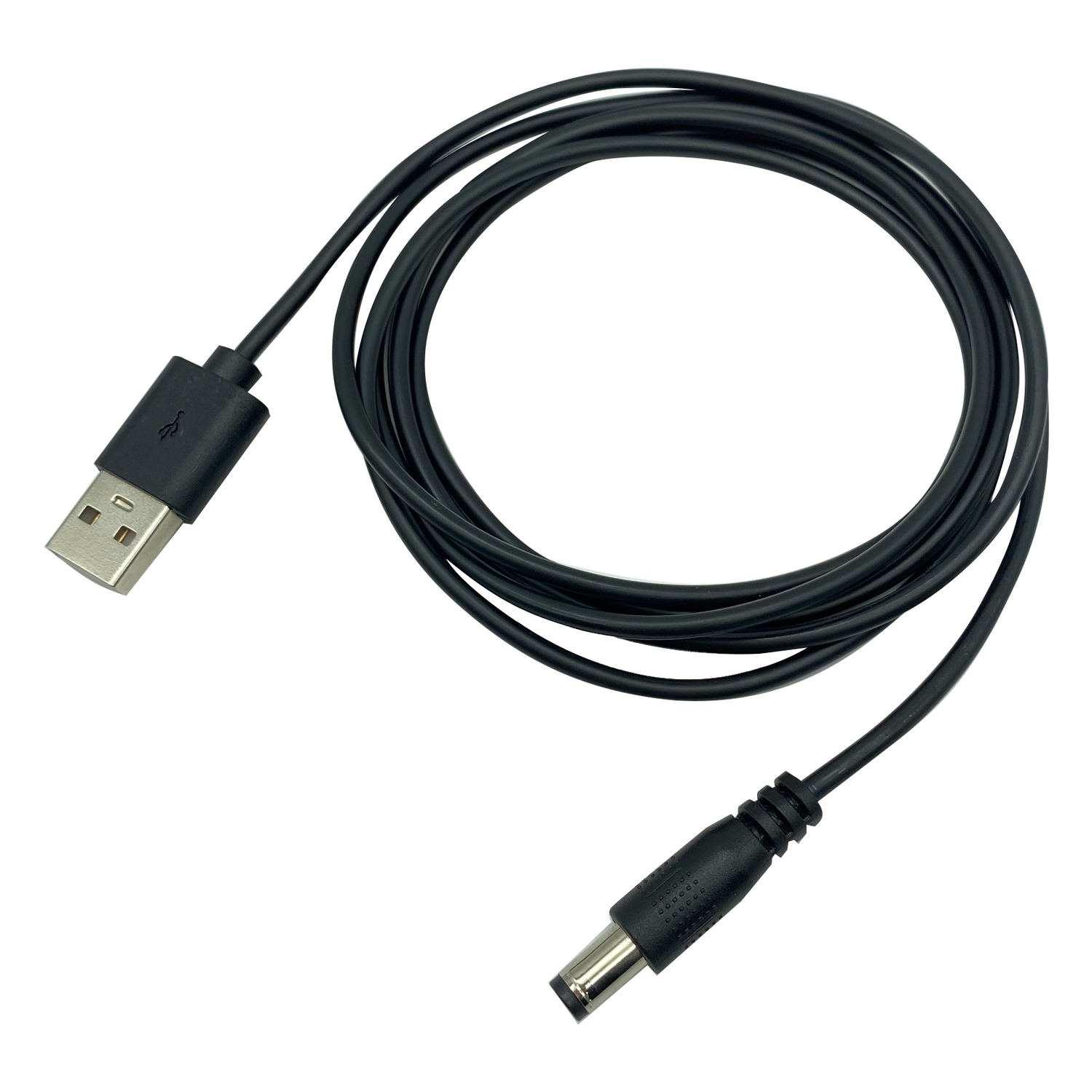 USB A to DC 5.5x2.5mm Spiral Cable DC Power Charging Cable 